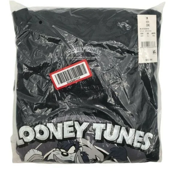 Looney Tunes Womens Long Sleeve Night Blue "That's All Folks !" Sweatshirt Sz 1X - Picture 6 of 8